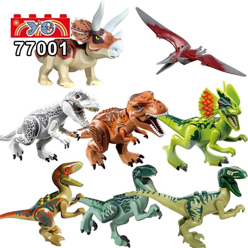 Blocos de construção de dinossauro compatíveis com blocos de construção Lego Micropartículas Montagem de blocos de const