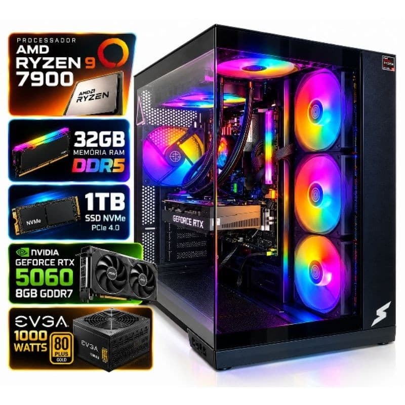 COMPUTADOR GAMER XTREME AMD RYZEN 9, 32GB RAM DDR5, 1TB SSD NVME, GEFORCE RTX 5060 8GB