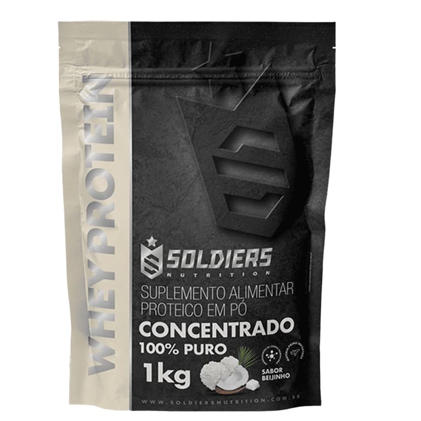 Whey Protein Concentrado 1kg 100% Importado Soldiers Nutrition Suplemento Proteína Muscular