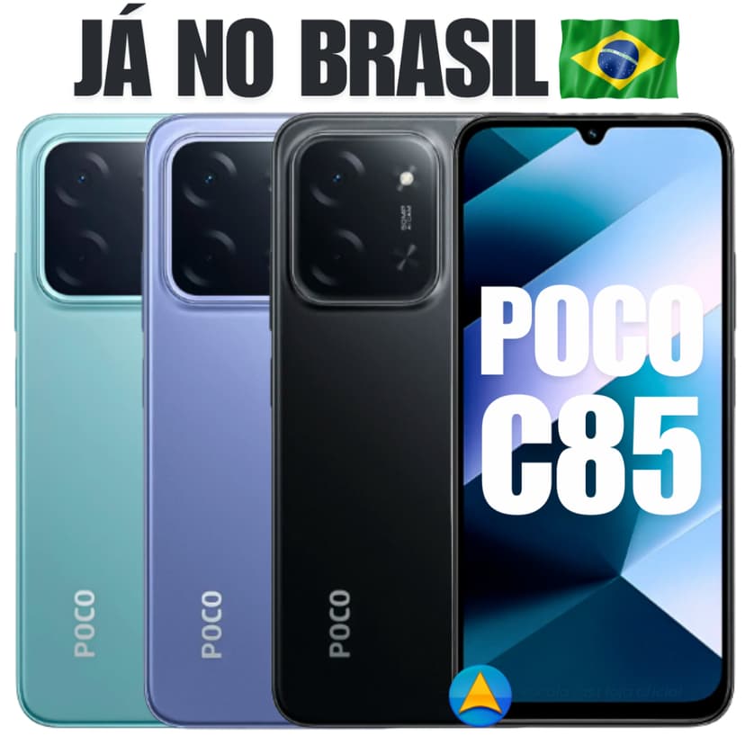 Novo Celular Smartphone Xiaomi Poco C85 4G NFC 256GB + 8GB de RAM Global Tela 6.9" - Envio Imediato