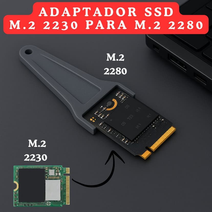Adaptador Conversor SSD NVME M.2 2230 (30mm) Para M.2 2280 (80mm) Extensão Suporte