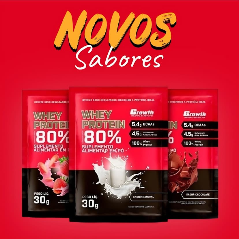 Kit DOSE Whey Protein Concentrado 80% Sachês de 30g - GSupplements