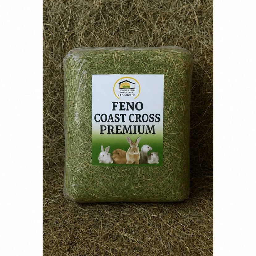 Feno até 4Kg Coast Cross Super Premium Coelho Porquinho da Índia Hamsters Gerbil Auxilia Desgaste Dentário e Digestão