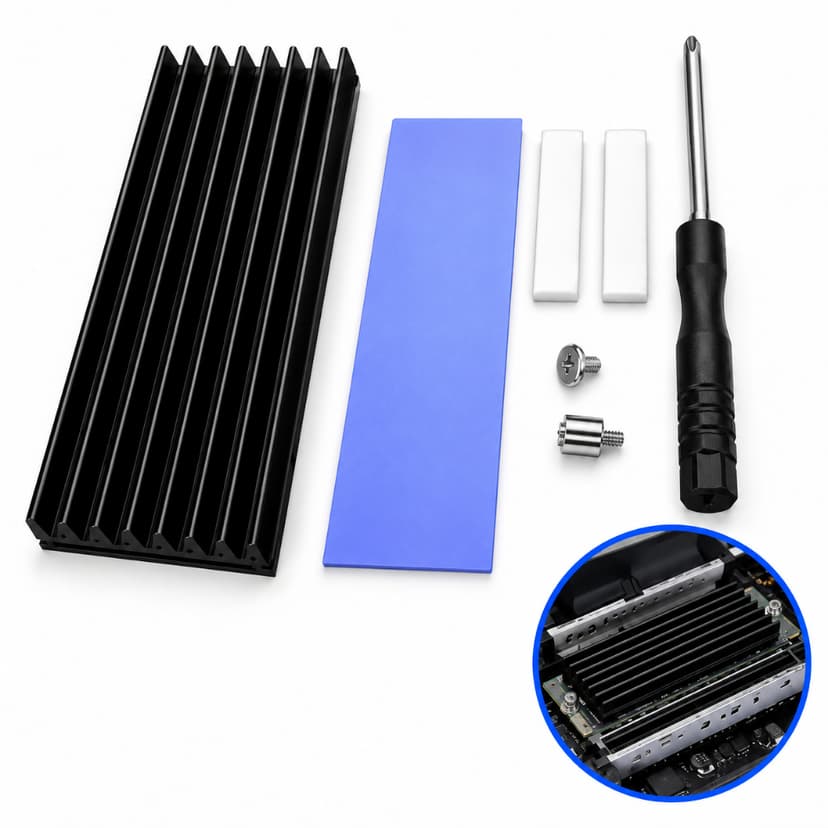 M.2 SSD Dissipador de Calor com Almofada Térmica – PS5 PC NVMe NGFF