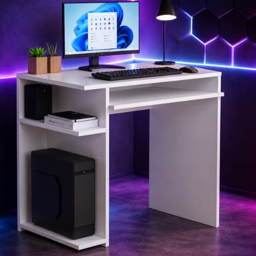 Mesa Para Computador Gamer Escrivaninha Preto/Vermelho JM3 Móveis