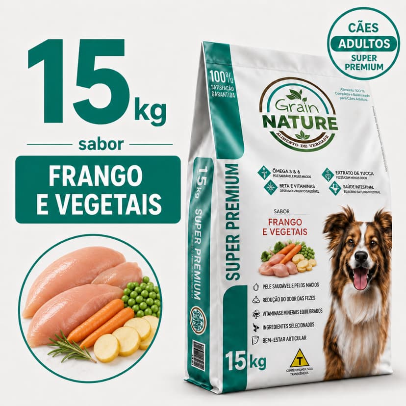 Ração Super Premium para Cães com Ômega 3 e 6