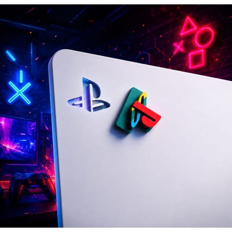 Logo Playstation 5 - Ps5 retrô 3D