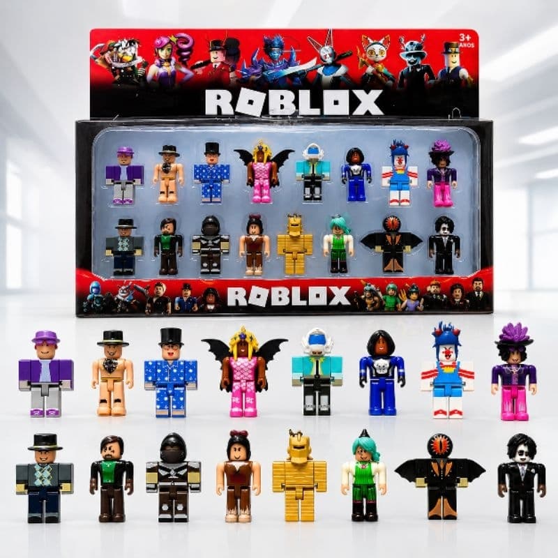 Kit Roblox 16 Bonecos Articulados Lego 8 cm Kit completo Linha premium Lançamento Envio Imediato