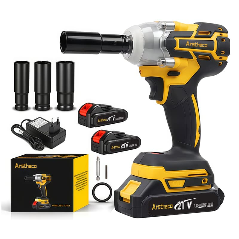 Chave De Impacto Parafusadeira 2 Bateria 21v  Brushless 300N Arstheco