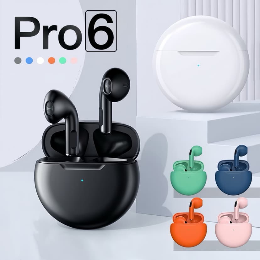 Air Pro 6 TWS Fones de ouvido Bluetooth sem fio Fones de ouvido esportivos  jorge