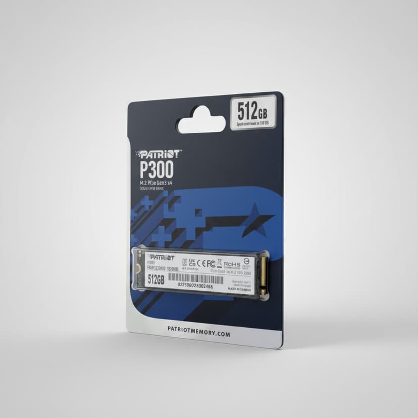 SSD M.2 512GB PATRIOT P300 2280 NVMe PCIE GEN3 X4 - P300P512GM28 2100Mb/s