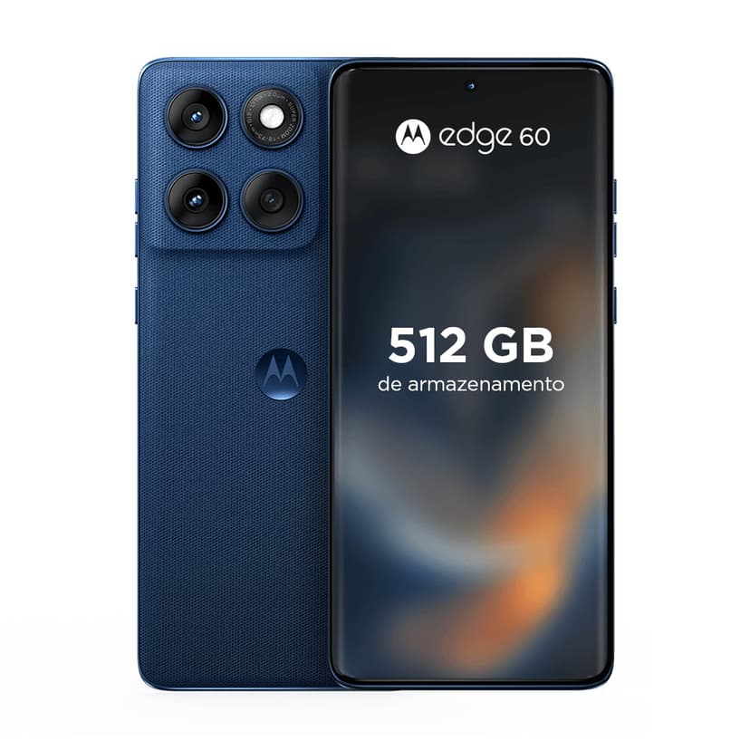 Smartphone Motorola Edge 60 5G - 512GB, 12GB RAM + 12GB Ram Boost Tela Quad-Curve 50MP Sony Camera