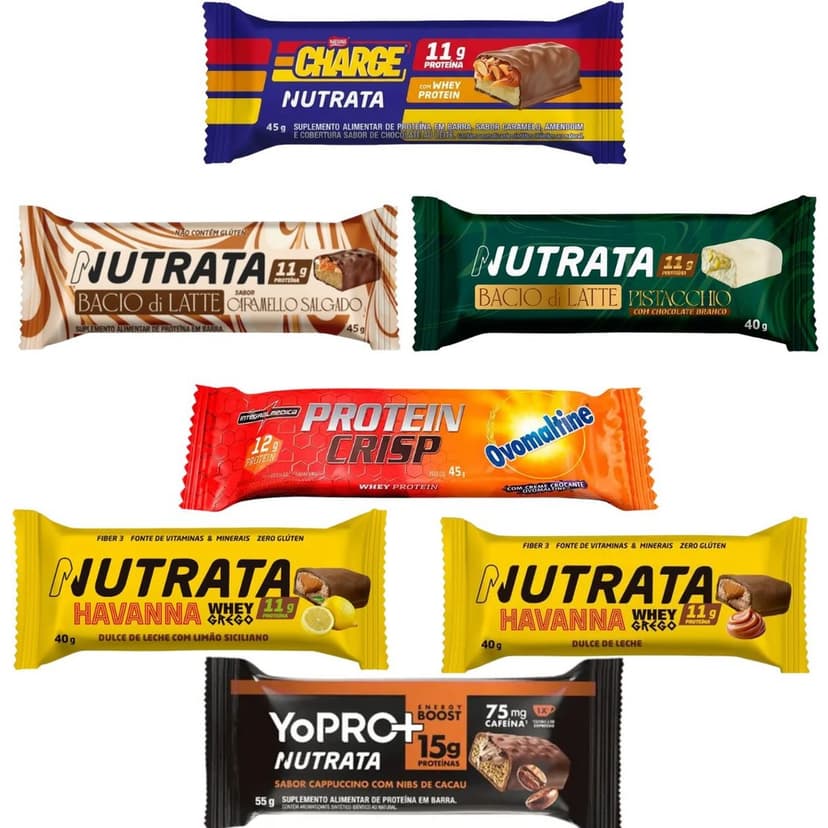 Seleção Barra Proteina 7un Ovomaltine Charge Bacio Havanna