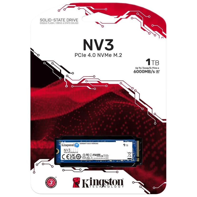 Ssd Nvme Kingston 1tb Nv3 M.2 2280 Pcie 4.0 Nf-e Cor Ssd Nvme M.2 2280 Kingston 1tb