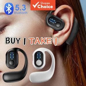 Fones De Ouvido D6 2pcs HD Chamadas Ear-Plugs Sem Fio Bluetooth Fone Empresarial À Prova D'água Com Microfone De Longa E