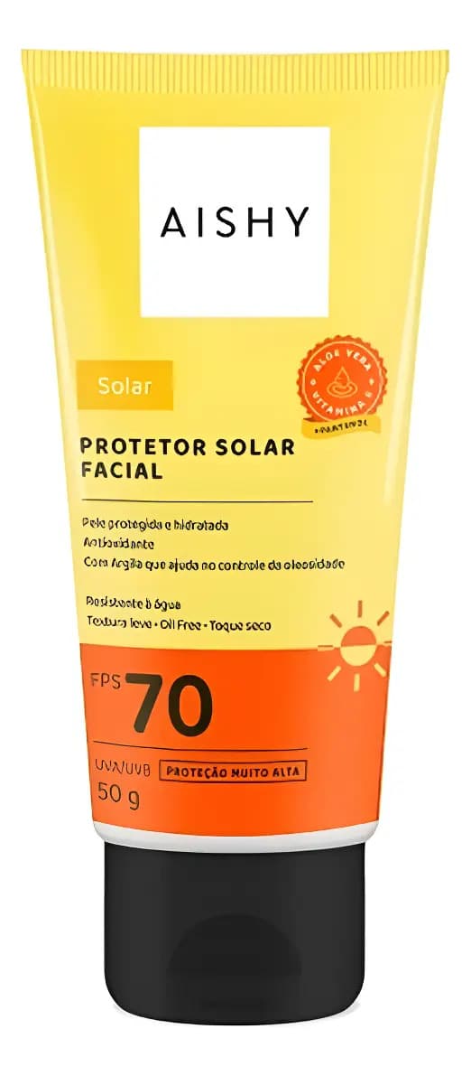 Protetor Solar Aishy Facial Fps 70 50g
