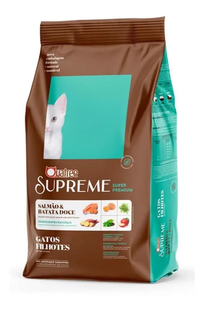 Ração Gatos Filhotes Quatree Supreme Salmão 1kg Super Premium