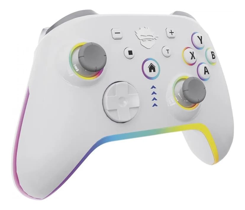 Controle Gamer Ninja Sword V2, Rgb, Bluetooth, Branco Branco