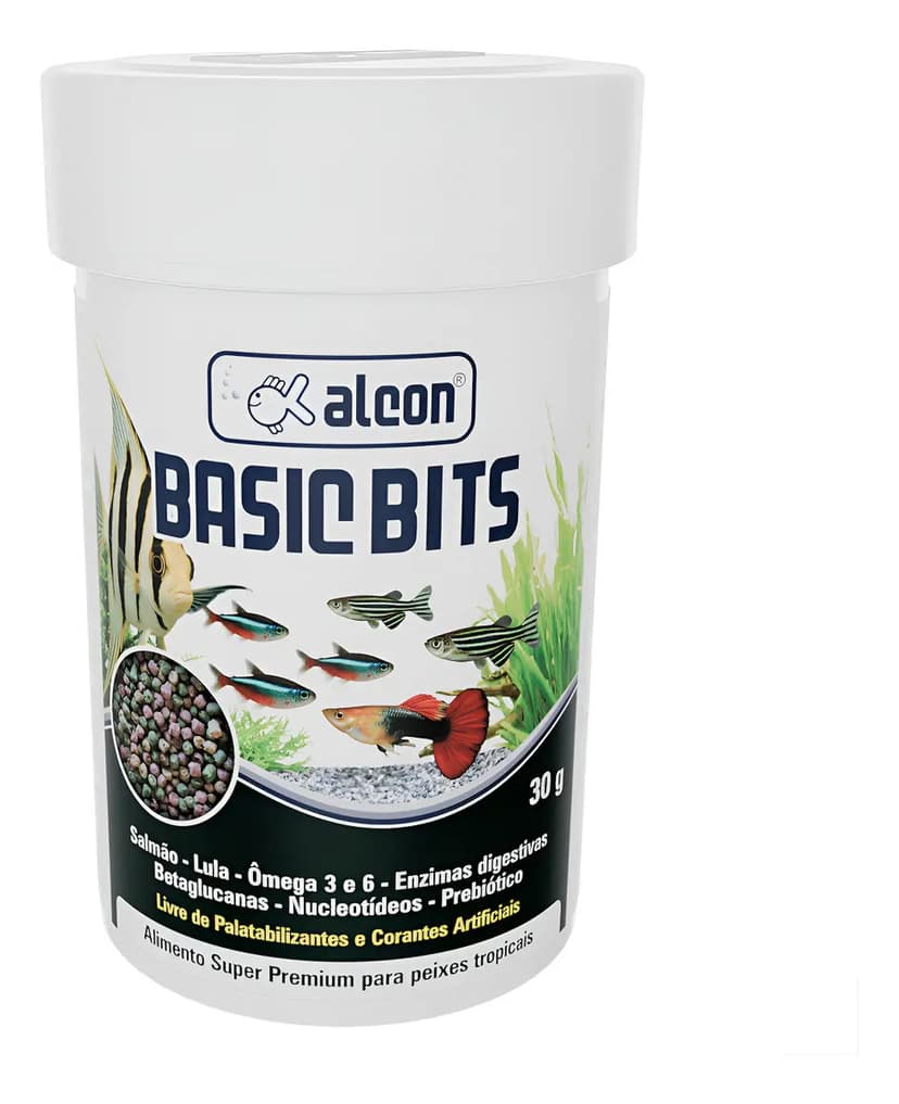Alcon Basic Bits Ração Super Premium P/ Peixes Tropicais 30g