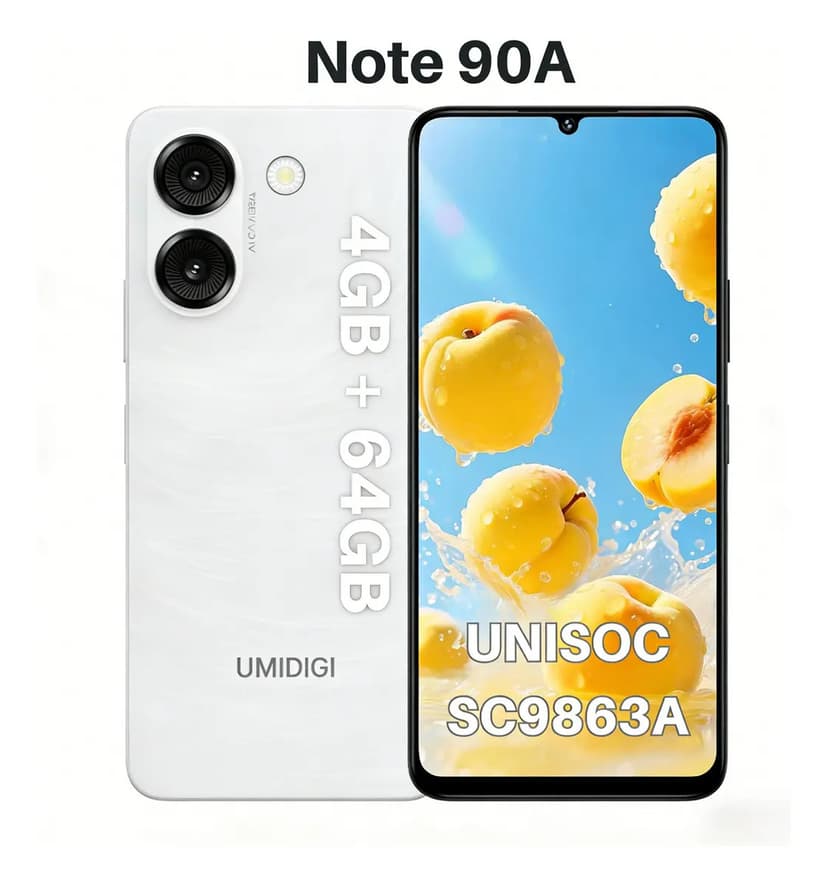 Celular Smartphone UMIDIGI Note 90A 64GB/4+4GB RAM - Dual SIM Tela 6.75" - 2 anos
