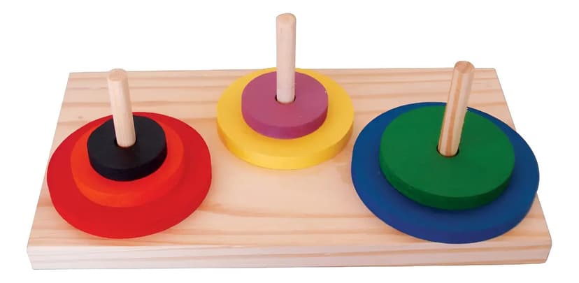 Brinquedos Educativos - Torre De Hanoi 7 Peças