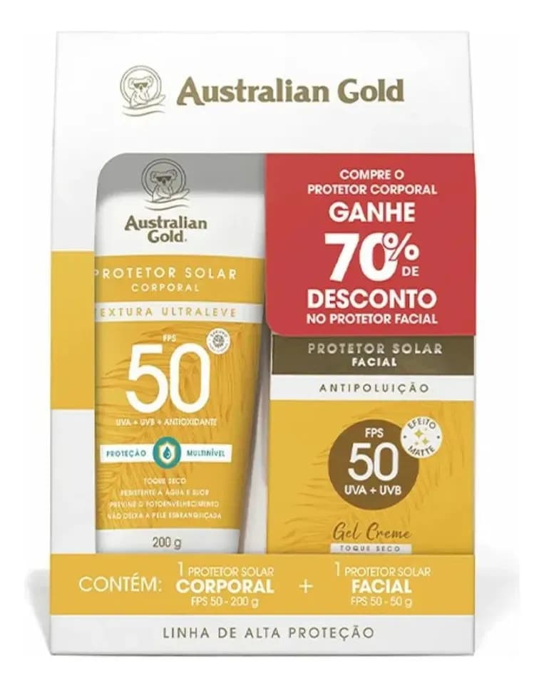 Australian Gold Protetor Solar + Facial Antipoluição - Fps50