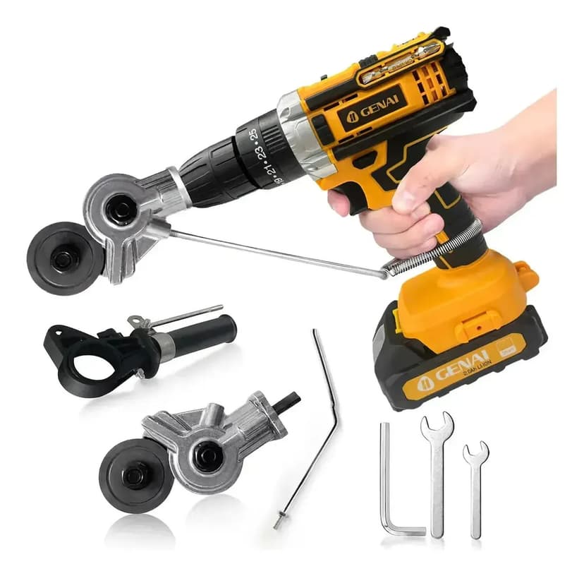 Kit de Acessórios para Parafusadeira com Adaptador para Cortar Chapa e Adaptador para Parafusadeira, Para Parafusadeira