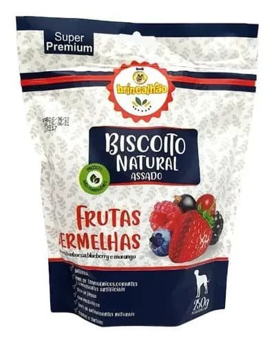 Biscoito Petisco Cachorro Brincalhão Frutas Vermelhas 250g