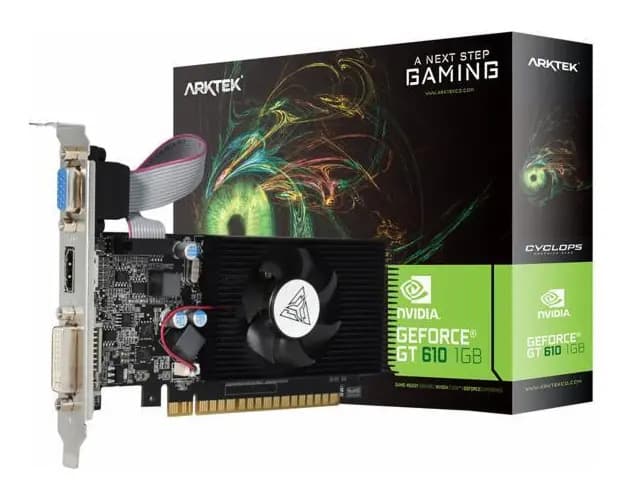 Placa Vídeo Arktek Cyclops Gaming 1gb Geforce Gt610 Ddr3
