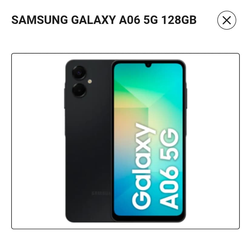 Celular Samsung Galaxy A06 5g Preto