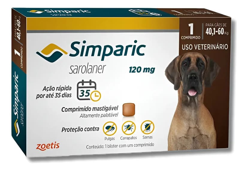 Simparic Zoetis Simparic 120Mg 1 Comprimido Cachorro