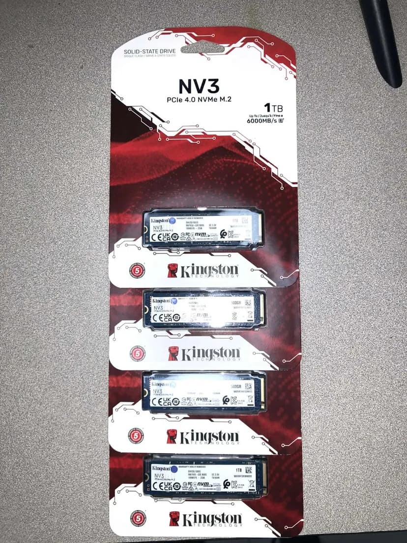 SSD Kingston 1TB M2 NV3 PCle 4.0 Nvme 6000MB/s Azul