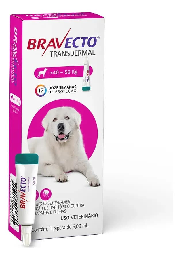 Antipulgas Bravecto® Cães 1400mg Transdermal Rosa