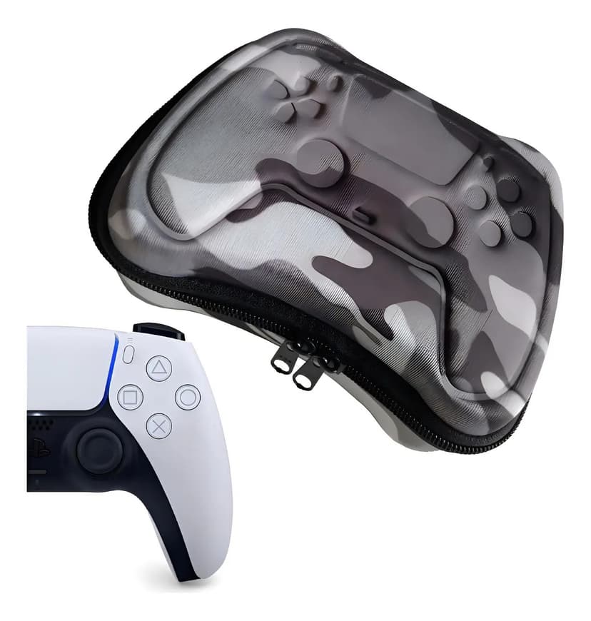 Case Rígido EVA Camuflado para Controle PS5 DualSense Prime