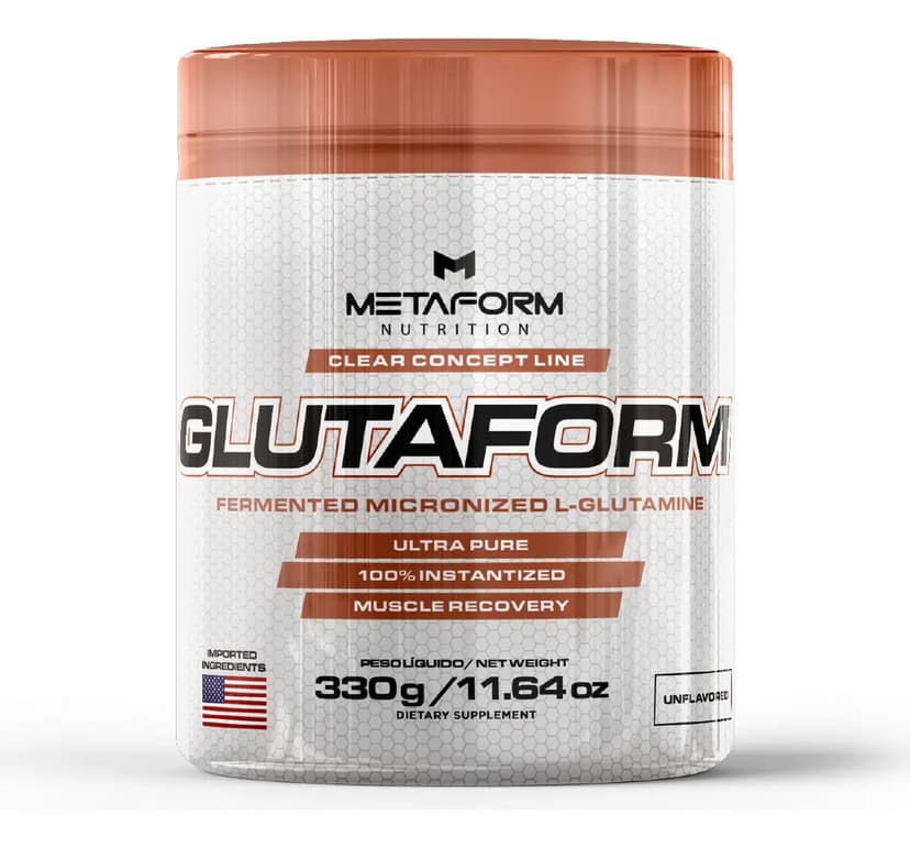 Glutamina Pó Metaform Nutrition 330g L-Glutamina Suplemento Esportivo