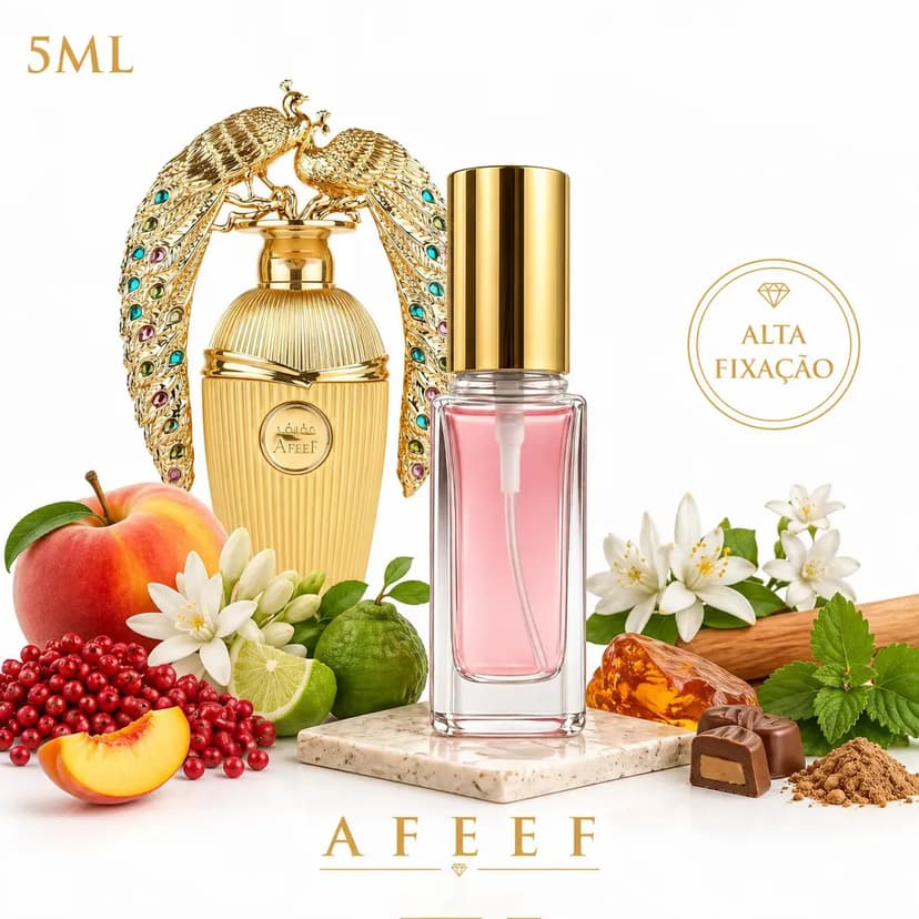 Perfume 5ml Premium Vidro Spray Afeef Elegante Doce Importado Feminino