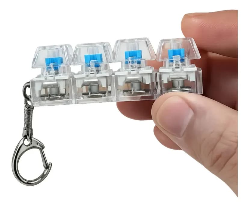 Chaveiro Teclado Mecânico Anti Estresse Branco
