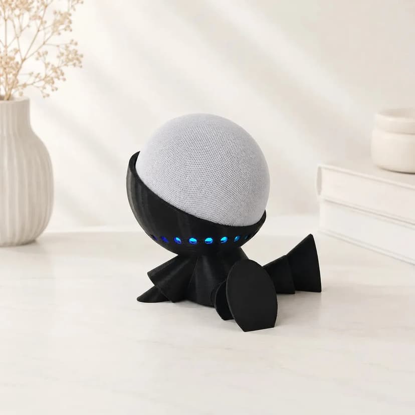 Suporte Alexa Echo Dot 4ª e 5ª Geração Boneco Decorativo Base Para Alexa Echo Dot Marx Greg 3D Organizador Mesa Sala Quarto ABS Resistente Cor Preto