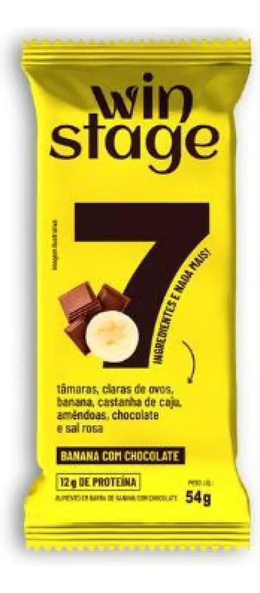 Barra Proteína Banana/chocolate Sem Açúcar Winstage 54g