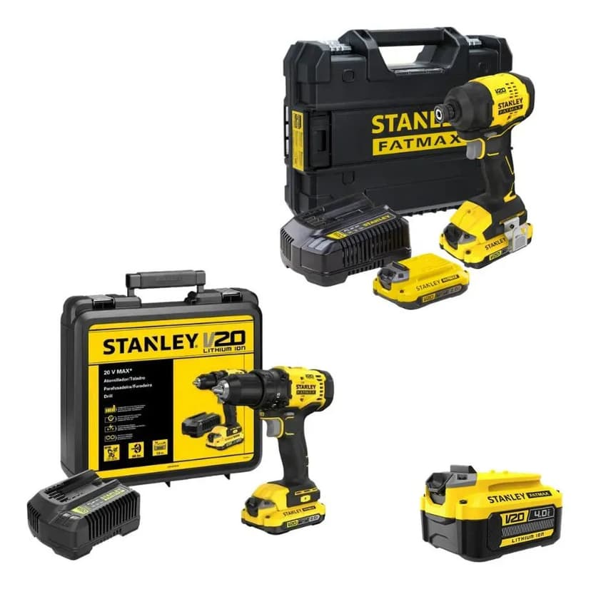 Parafusadeira STANLEY + Parafusadeira + Ganhe Bateria 20V