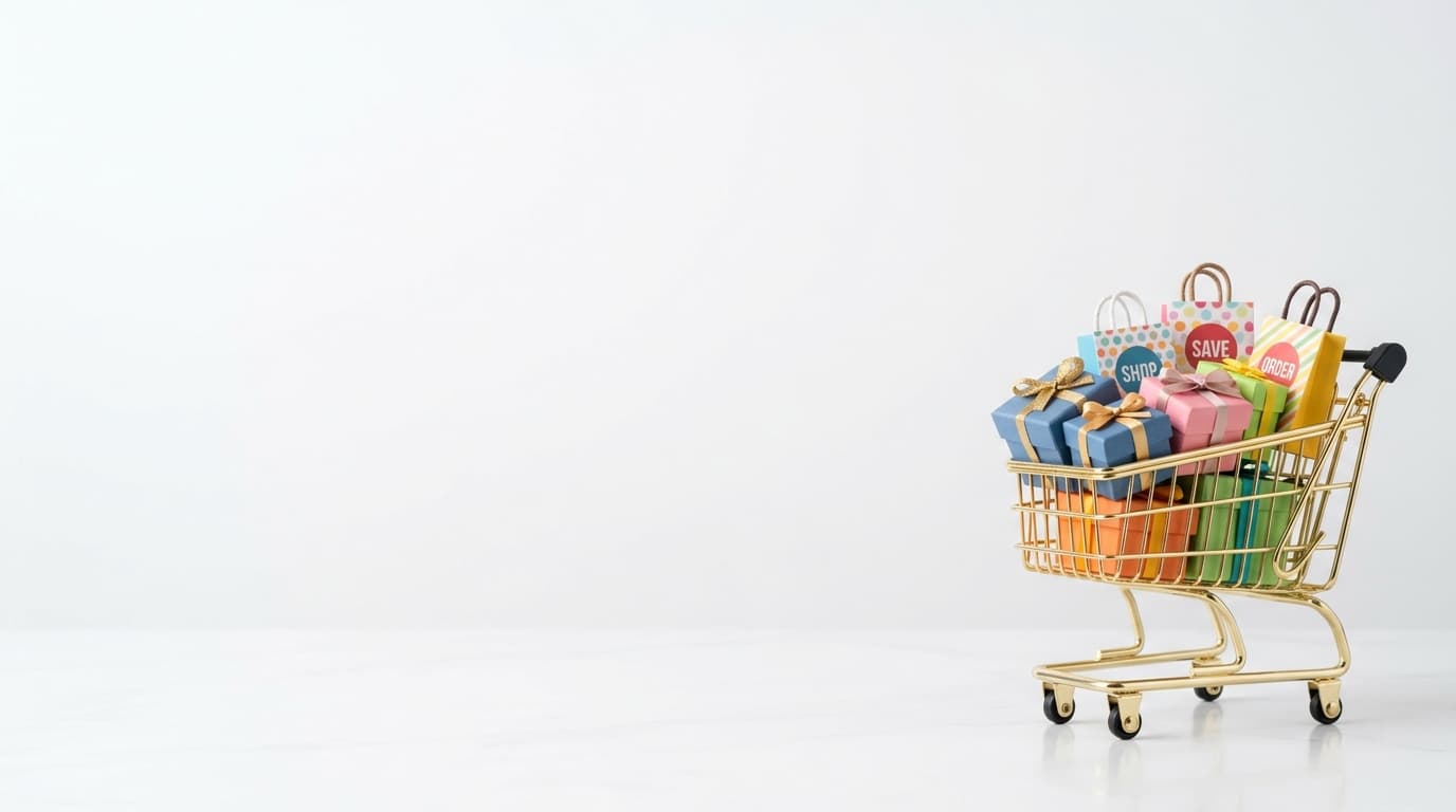 Background de compras e promoções
