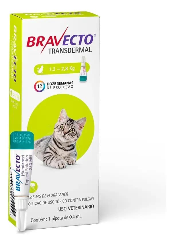 Antipulgas Bravecto® Gatos Transdermal 112,5mg Amarelo