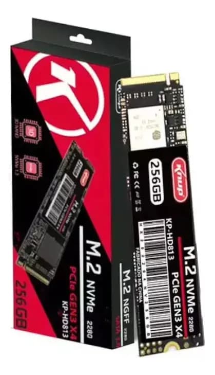 Ssd M.2 2280 Nvme 256gb Knup Kp-hd813 Para Pc E Notebook Preto