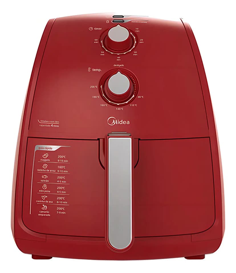 Fritadeira Sem Óleo Midea Liva 4l Vermelha - Frv42