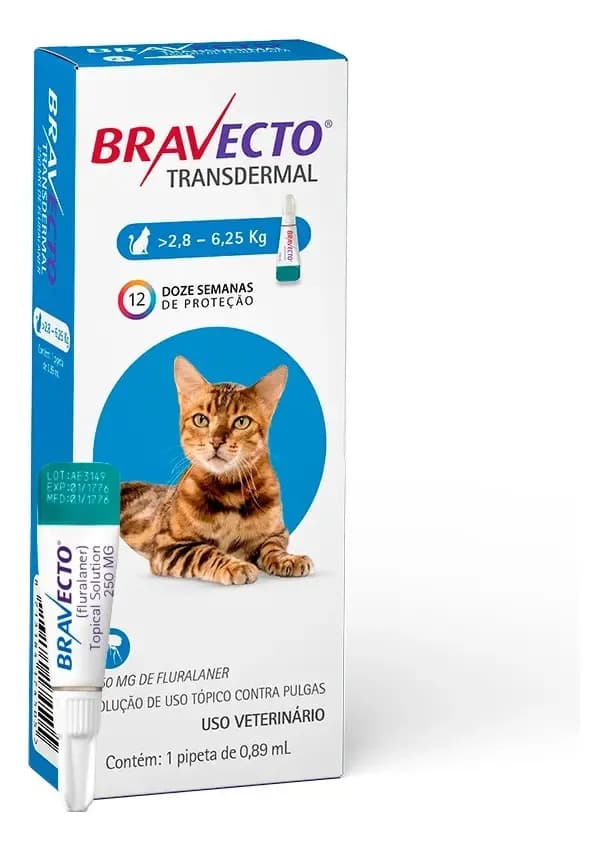 Antipulgas Bravecto® Gatos Transdermal 250mg Azul