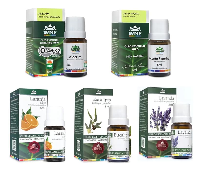 05 Oleos Essenciais Mais Vendidos 100% Puros E Naturais