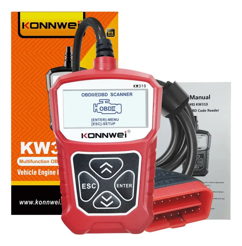 Leitor de código de falha do scanner automotivo Konnwei Kw310 Obd2