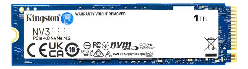 SSD Kingston NV3 M.2 2280 1TB NVMe PCIe 4.0 - Leitura até 6000 MB/s