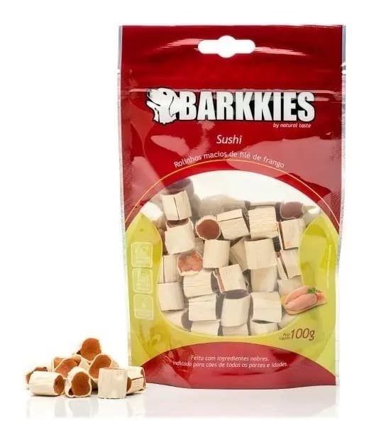 Barkkies Natural Sushi 100g Petisco Cachorro Treinamento