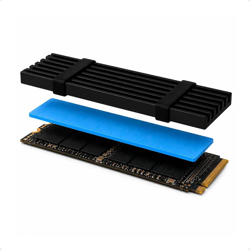 Dissipador Alumínio Calor Ssd Nvme M.2 2280 Barato Pc/Ps5/Mac com Thermalpad